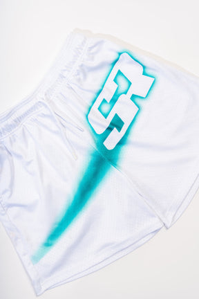 Soul Runner Graphic White Shorts